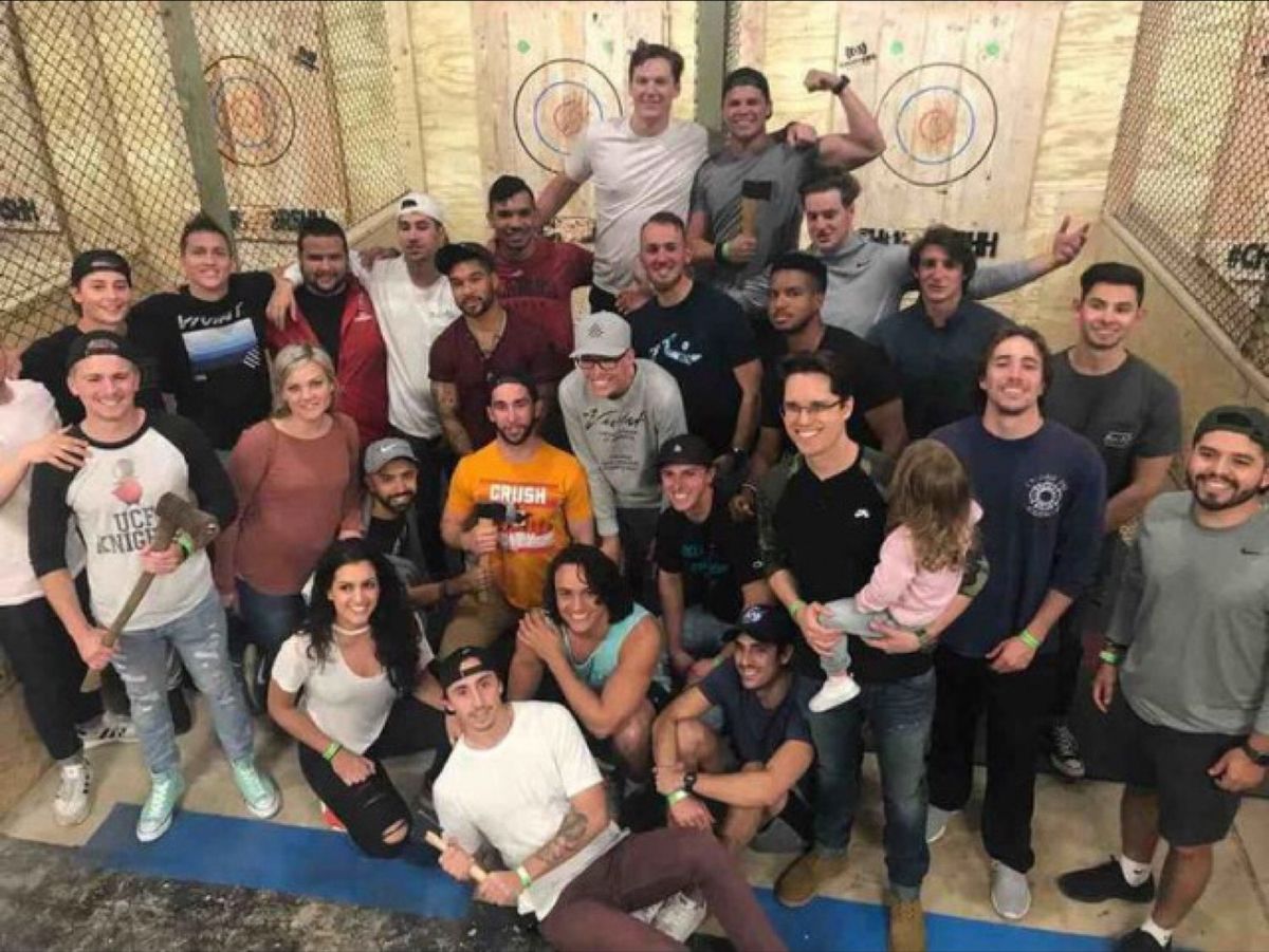 The team at axe throwing
